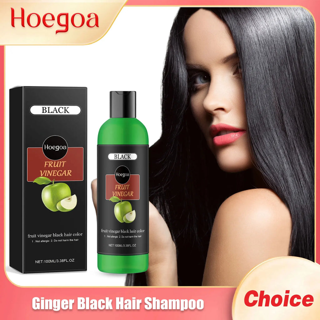100ml Hair Dye Shampoo Deep Clean Nourishing Repair Gray White Hair Color Cover To Black Pure Herbal Hair Care Polygonum Shampoo Oasis Select