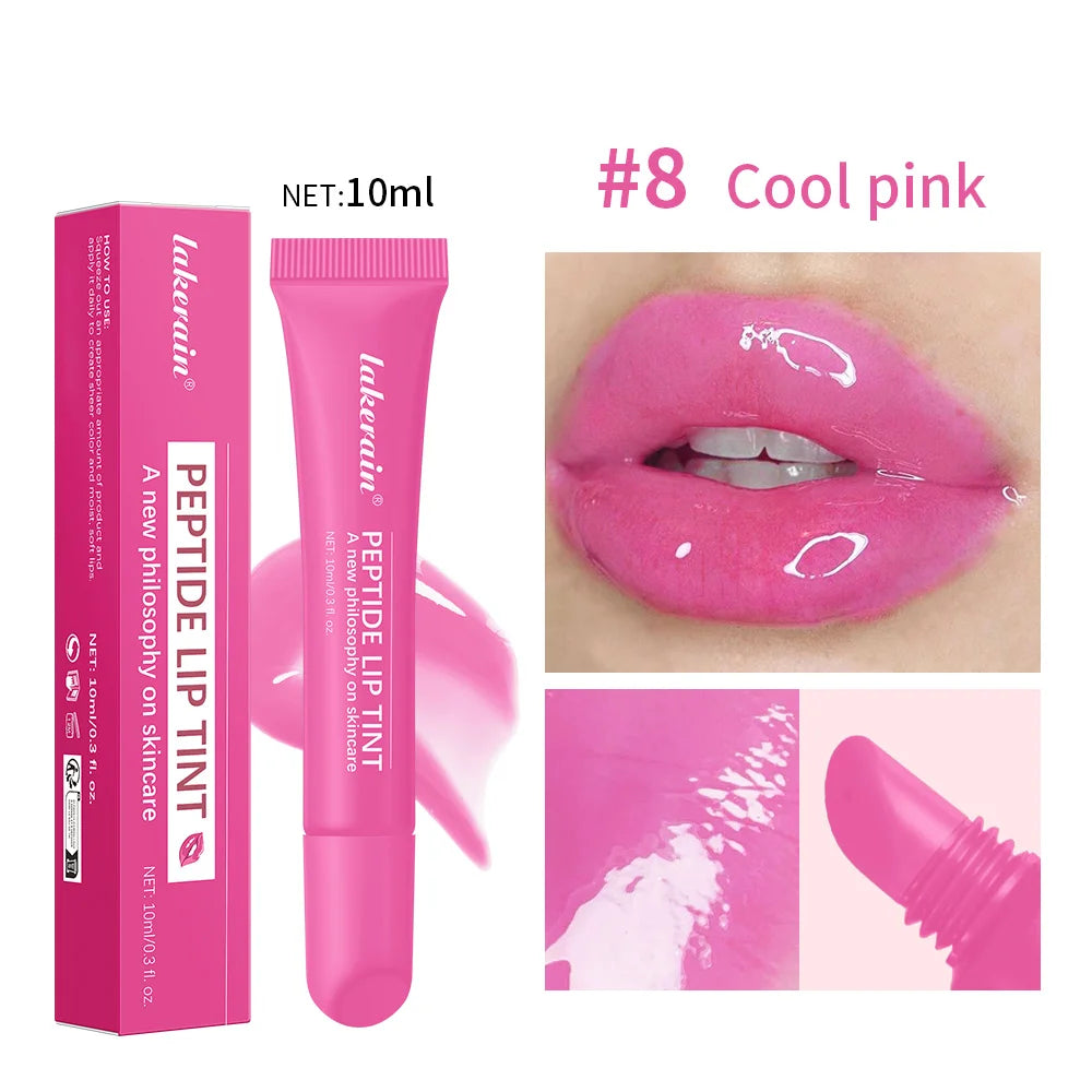Lakerain Peptide Lip Tint Gloss – 8 Shades, Moisturizing