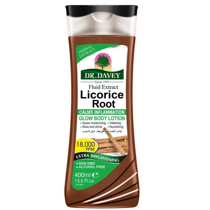 DR.DAVEY Licorice Root Body Lotion – Moisturizing, Non-Greasy