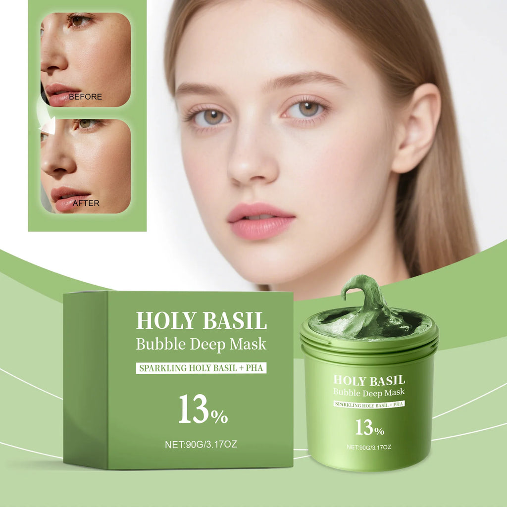 Holy Basil Bubble Mud Mask – Deep Cleanse, Oil Control 90g