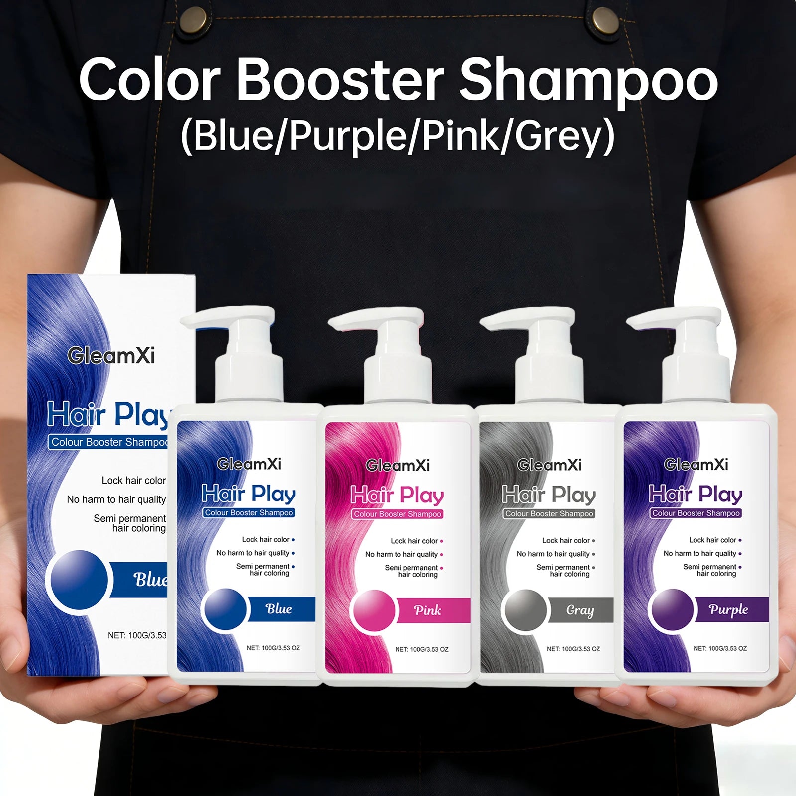 Color Booster Shampoo Lock Hair Color Enhance Semi-Permanent Colour Not Damaging Hair Non-irritating Scalp Hairdressing Shampoo Oasis Select