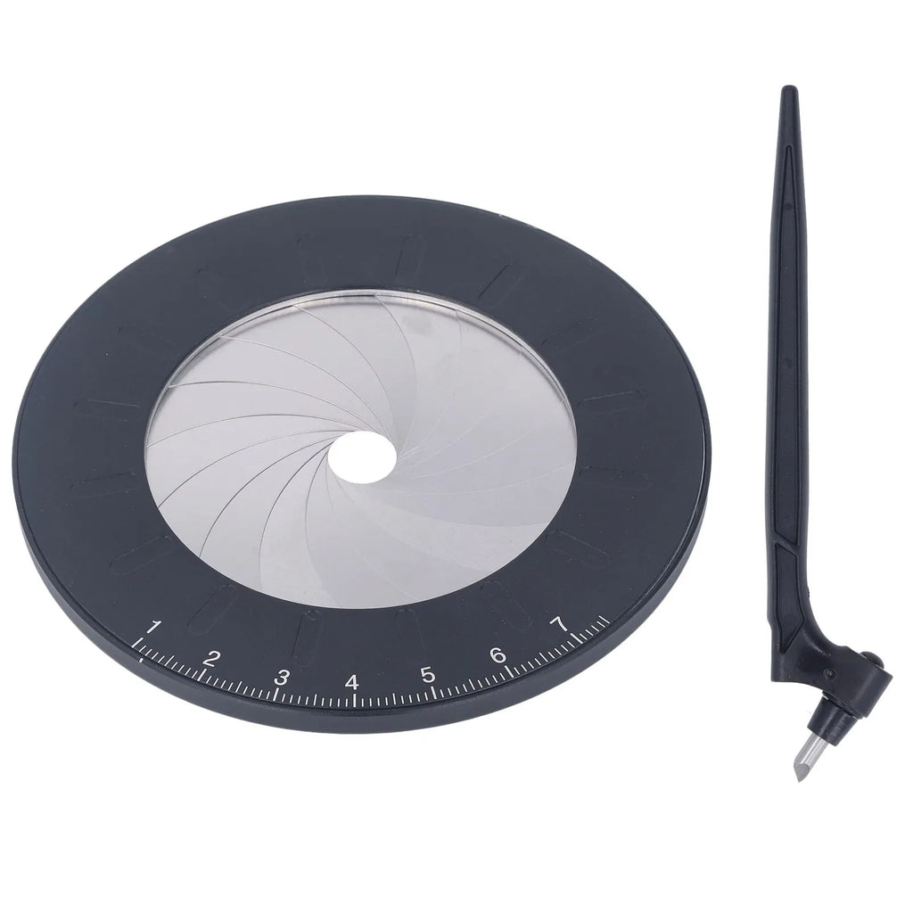 Adjustable Drawing Tool Drawing Maker Tool Adjustable Rotatable Round Template Ruler Black with Carving Knife Oasis Select black