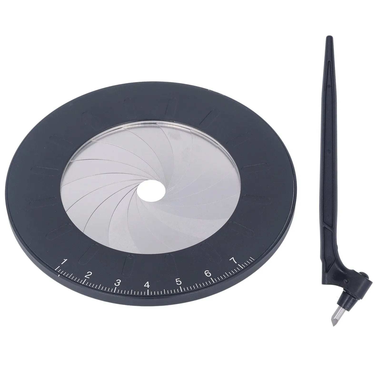 Adjustable Drawing Tool Drawing Maker Tool Adjustable Rotatable Round Template Ruler Black with Carving Knife Oasis Select black
