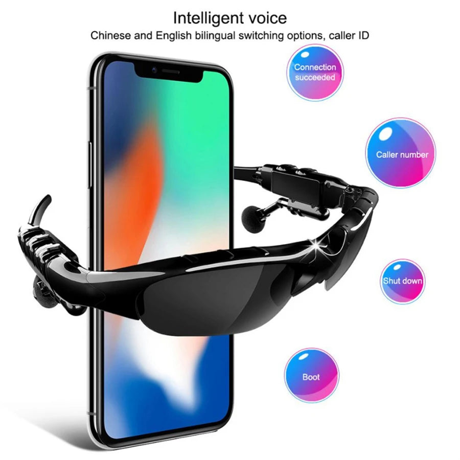 Glasses Headset Stereo Earphones Wireless Headset with Mic Glasses Sunglasses for Driving Cycling Sports Headphones Oasis Select