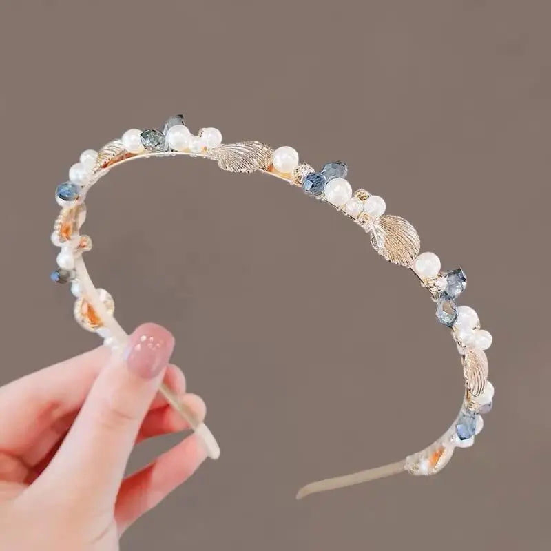 Starfish Shell Pearl Headband | Ocean Beach Hair Accessory Shell Hair Headband Oasis Select
