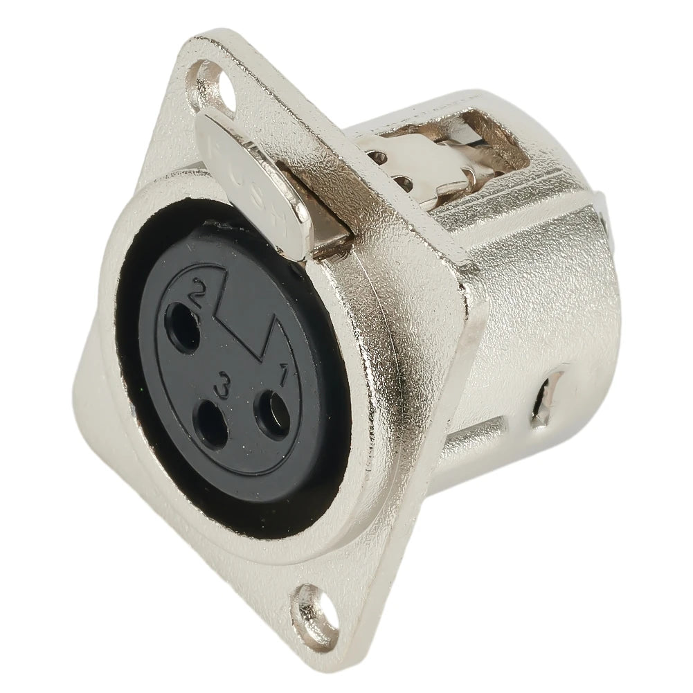 3Pin XLR Socket Male Female Panel Mount Chassis Socket Mic Jack Audio Connector With Solder Terminals For Patch Bay Snake Cabl Oasis Select Female