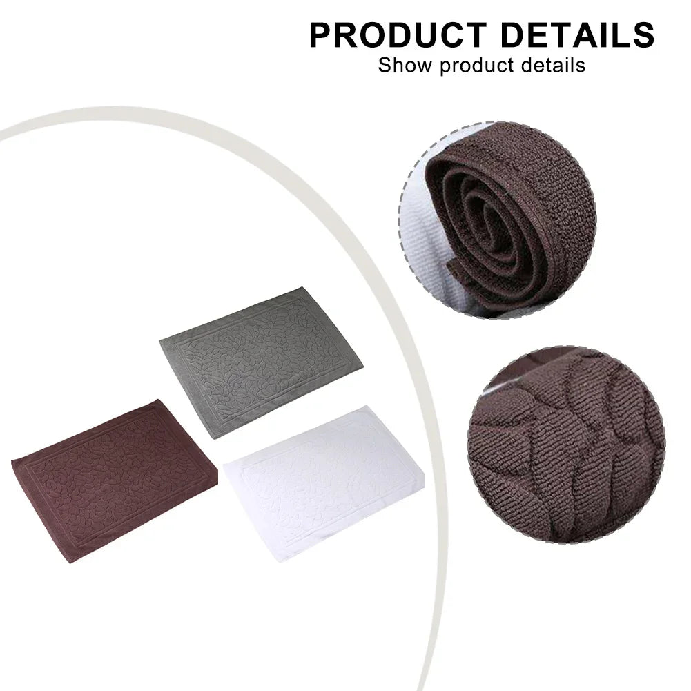 Cotton Bath Mats For Shower 31.5x19.7 Inch Rectangular Mat Bathroom Accessories Suitable For Various Styles & Settings