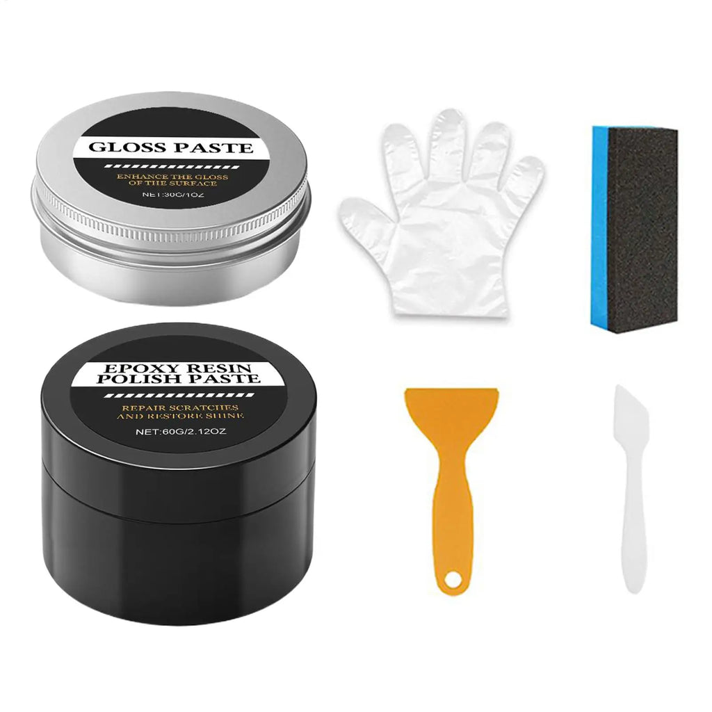 Epoxy Polishing Kit Luster Restoration Cream Epoxy Scratch Polishing Compound for Homeowners Beginners Art Projects Table Oasis Select