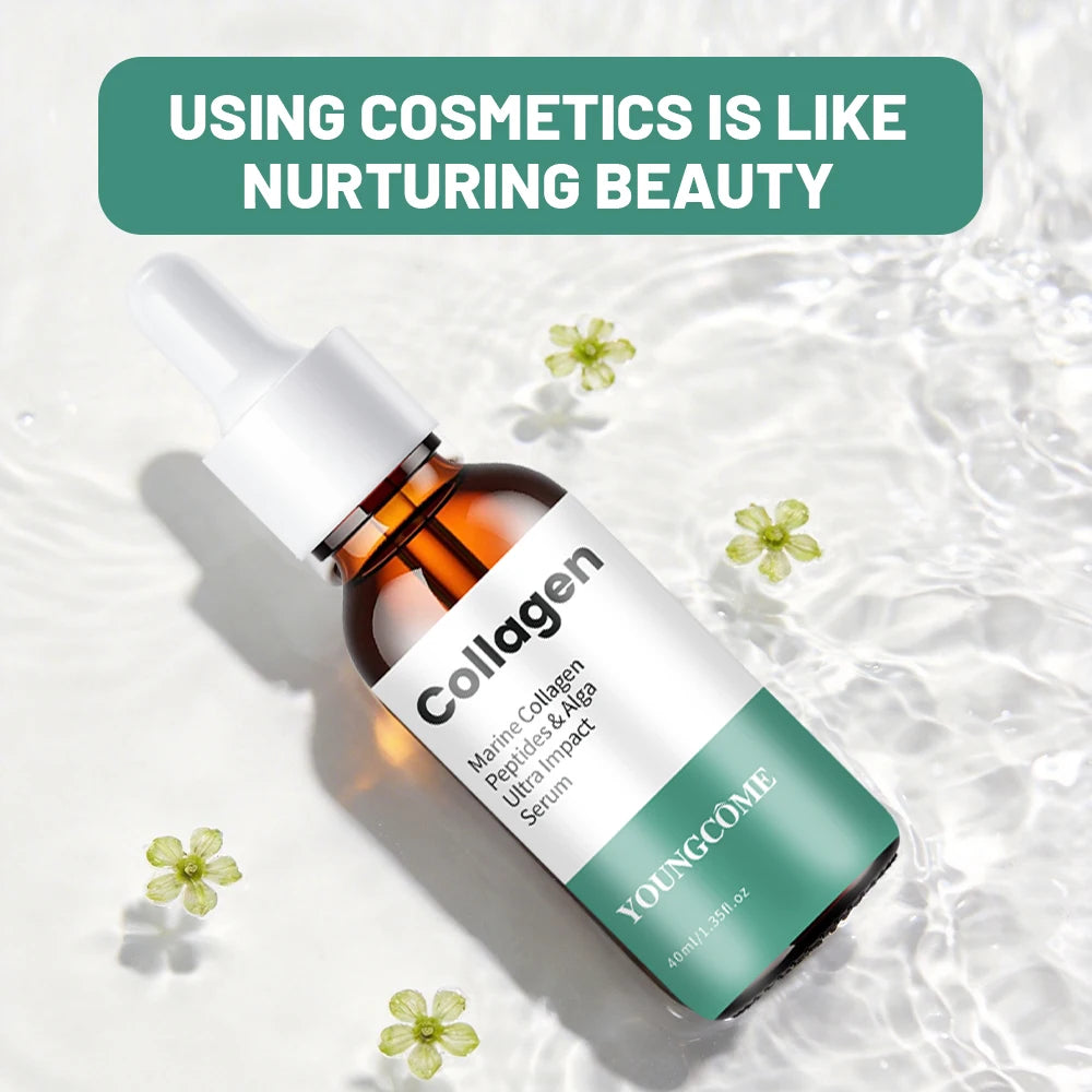 Collagen Peptide Facial Serum, Marine Collagen & Hyaluronic Acid, Daily Firming Lifting Serum for Wrinkle Reduction, Diminishes Oasis Select