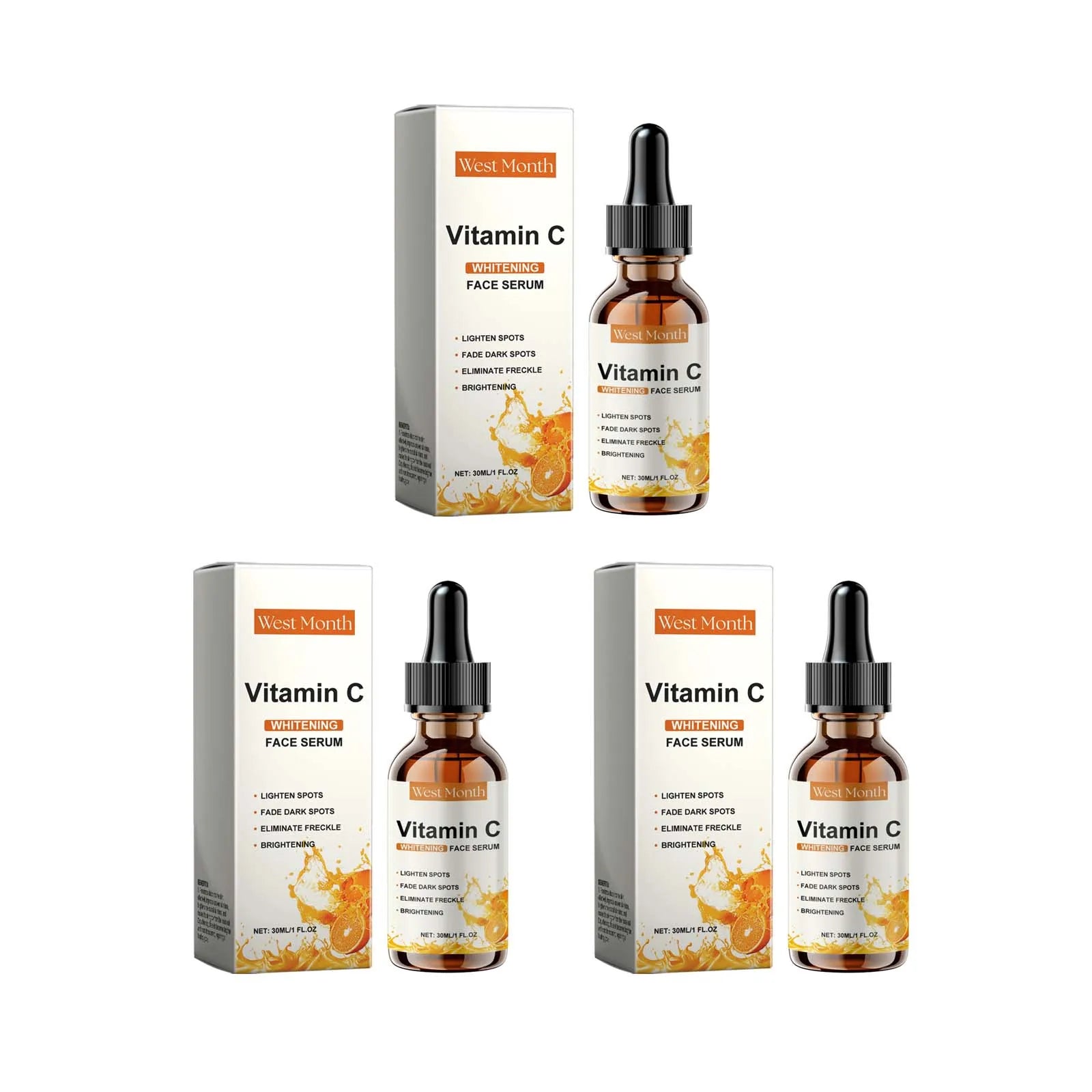 Vitamin C Face Serum – Dark Spot Remover & Brightening Vitamin C Face Serum Oasis Select 3 x 30ml Boxed