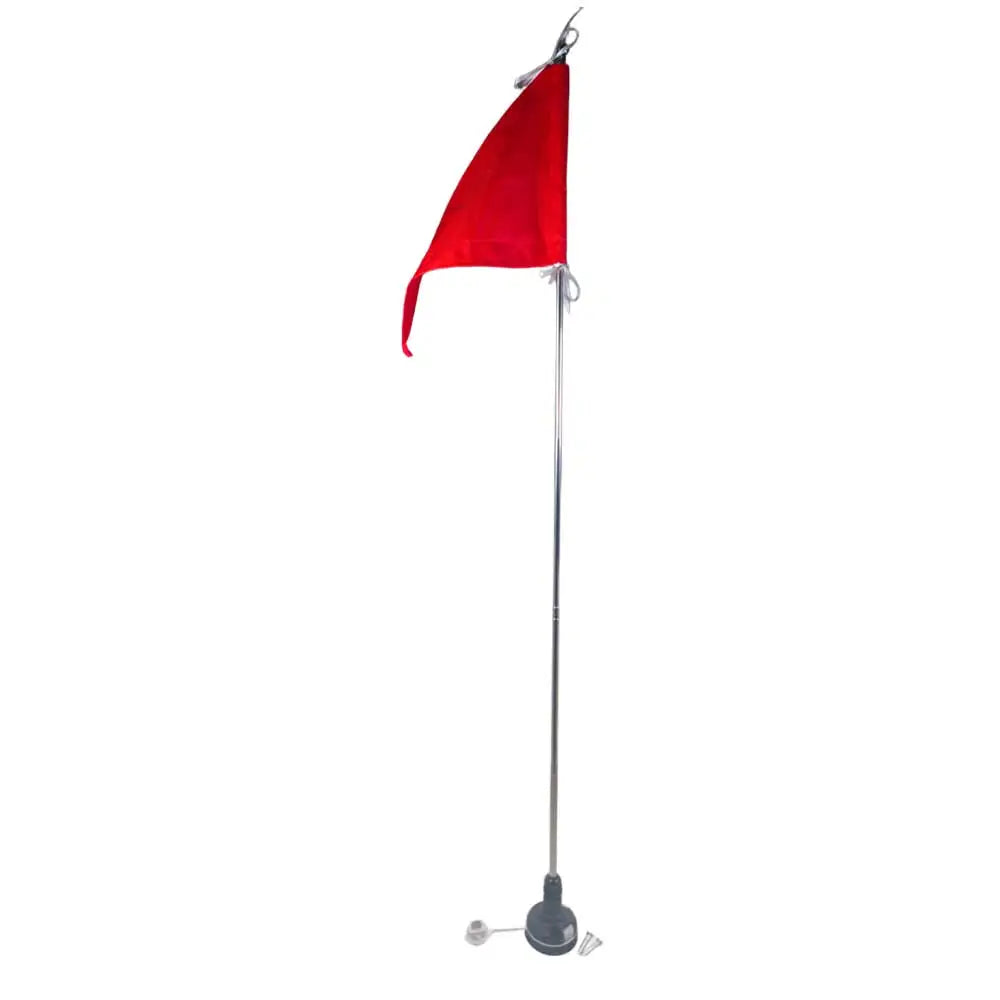 Kayak Canoe Boat Safety Flag with Base Mount and Stainless Steel Adjustable Pole Universal Kayaking Warning Flag Oasis Select