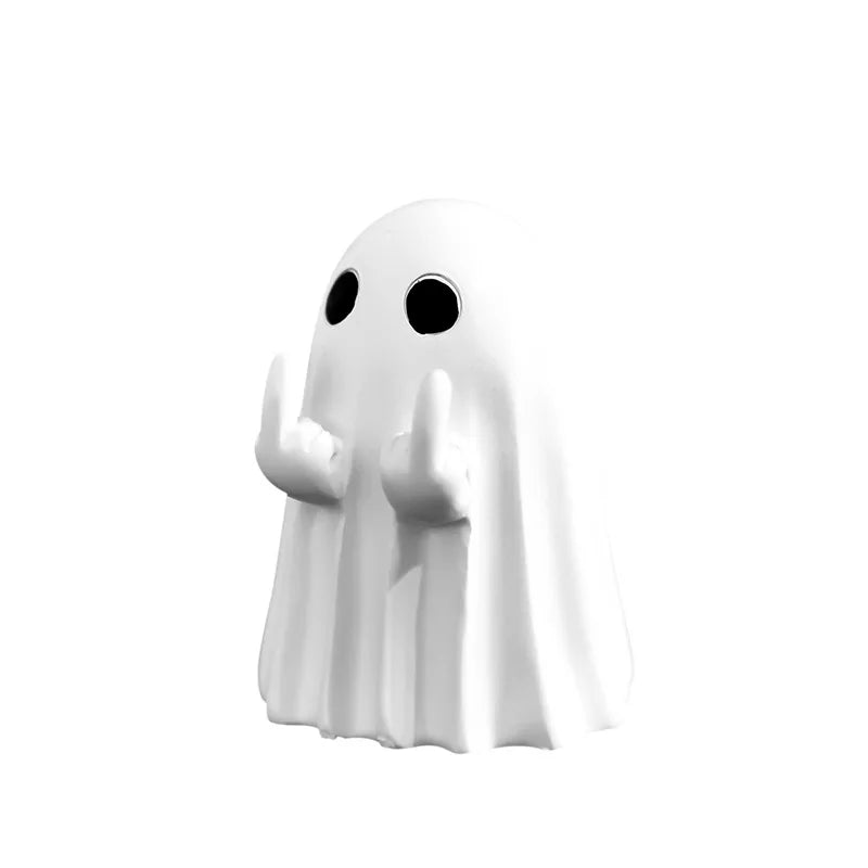 Halloween Cute Ghost Decoration Creative Middle Finger Table Ornament Artifact Gift Home Accessories Oasis Select