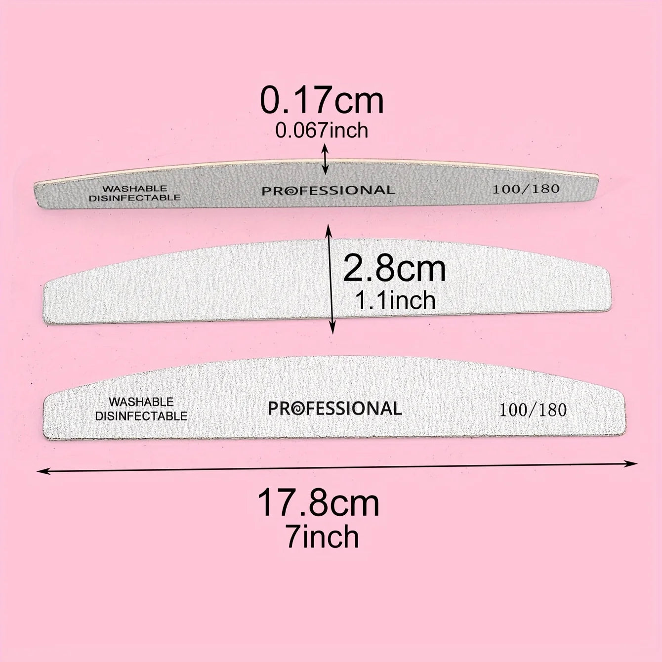 10/25PCSNail Files,Professional Gray Fine Wood Grain Wooden Nail Buffer Block,Thin Waterproof and Wear-resistant Polishing Strip Oasis Select
