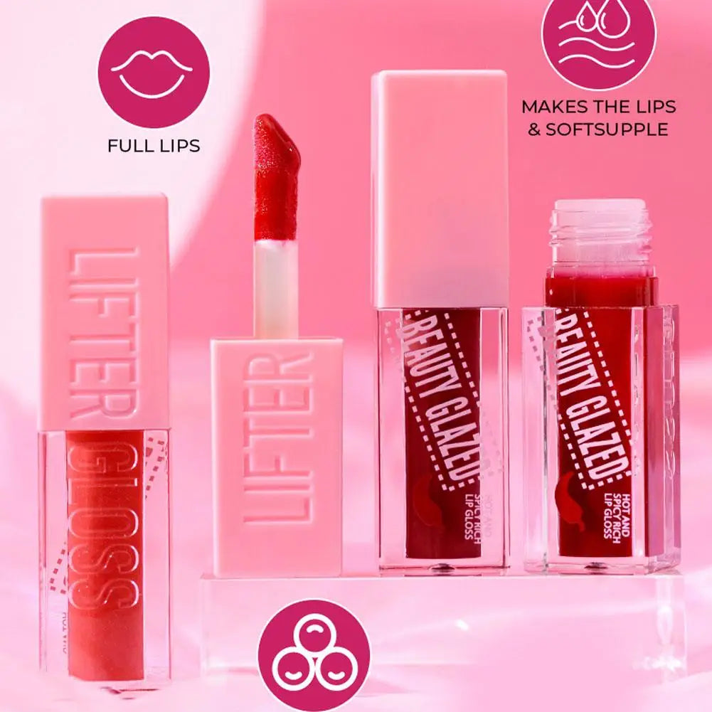 Jaysuing Shimmer Lip Oil Gloss – Fruity Moisturizing Tinted Jelly Lip Oil Gloss Oasis Select