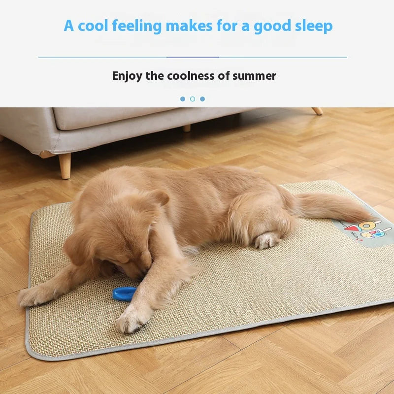 Dog Bed, Summer Cool Mat, Ice Pad, Pet Supplies, Cat and Dog, Super Large Rattan Mat, Breathable Dog Cool Mat, Ice Bed Pet Bed Oasis Select