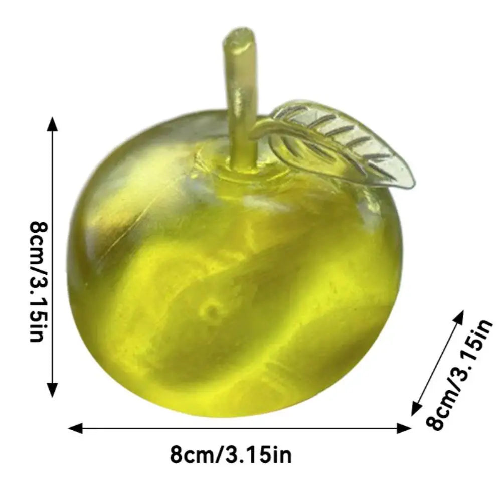Green Apple Squishy Slow Rising Squeeze Toy Soft Transparent Decompression Stress Relief Ball Party Favor Gift For Kids Adults Oasis Select