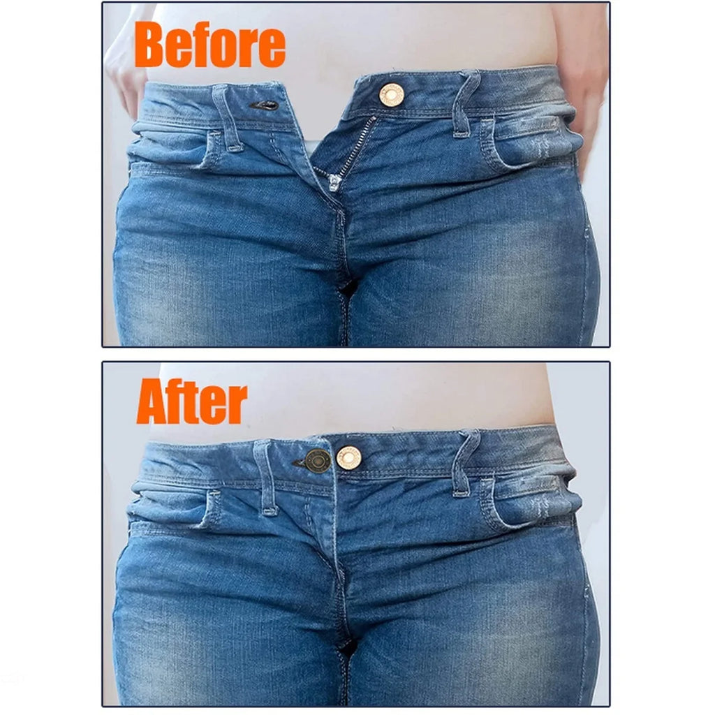 4/6pcs Jeans Button Extender Universal Pants Extender Button for Women Men Adjustable Elastic Waist Silicone Extender Buckle Set Oasis Select