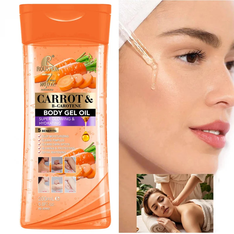 ROUSHUN Carrot Beta-Carotene Body Gel Oil 200ml | Moisturizer