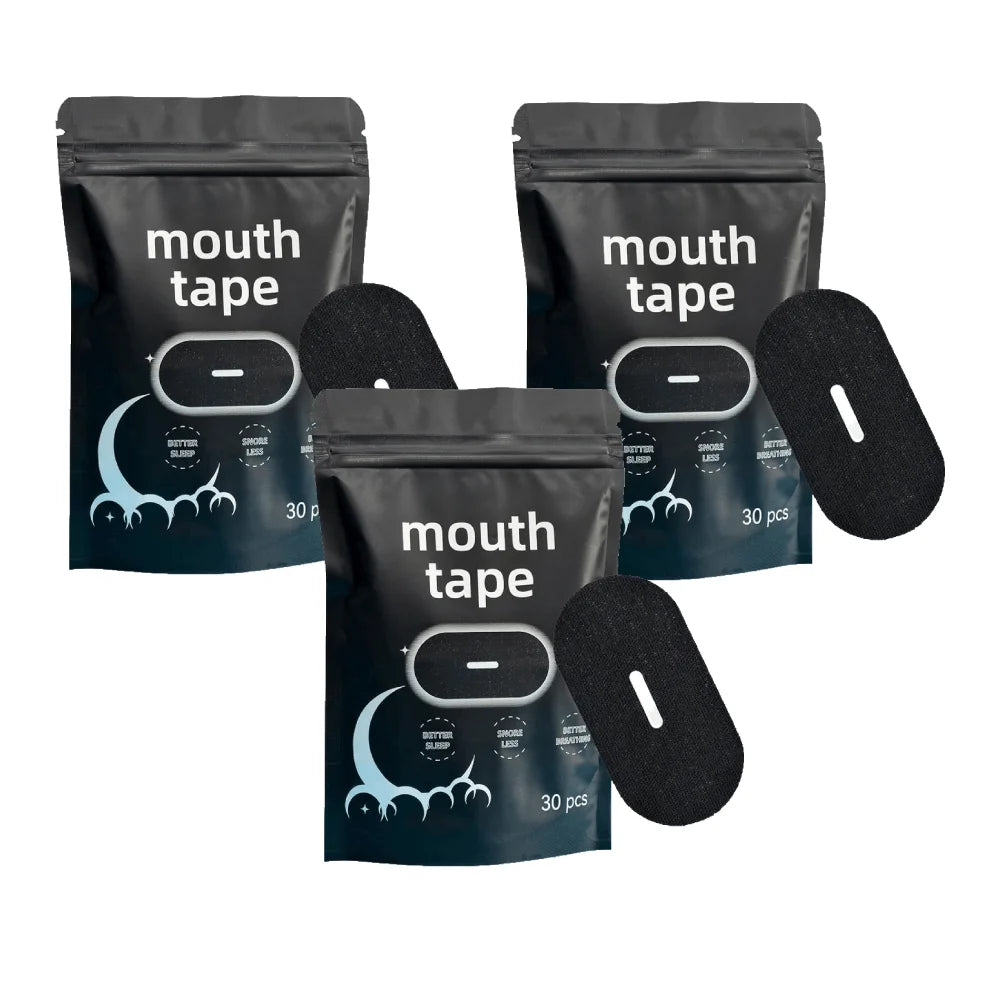 30PCS Sleeping Nose and Mouth Strips Keep Mouth Close Prevent Snoring Gentle Sleep Strip Breathable and Elastic Fabric Oasis Select C