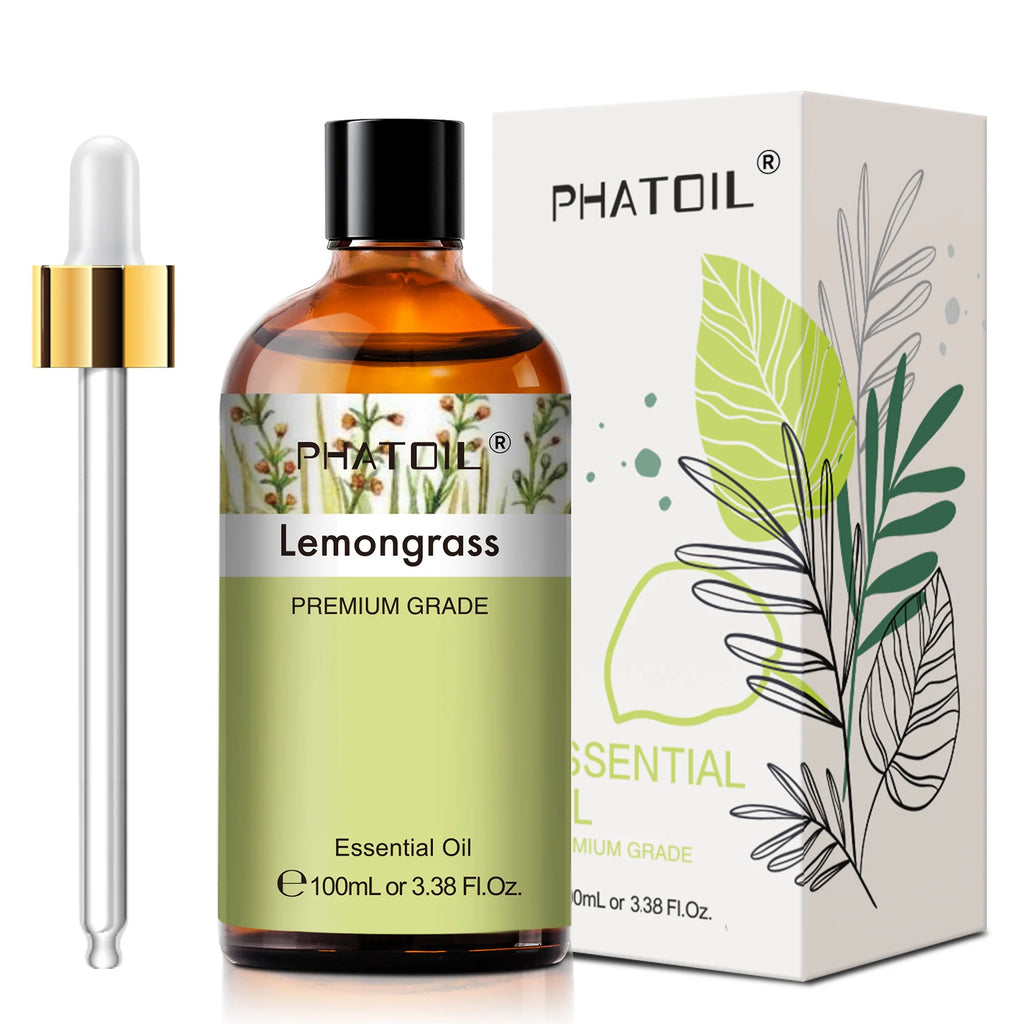 PHATOIL 100ml Pure Essential Oils – Lavender, Eucalyptus & More