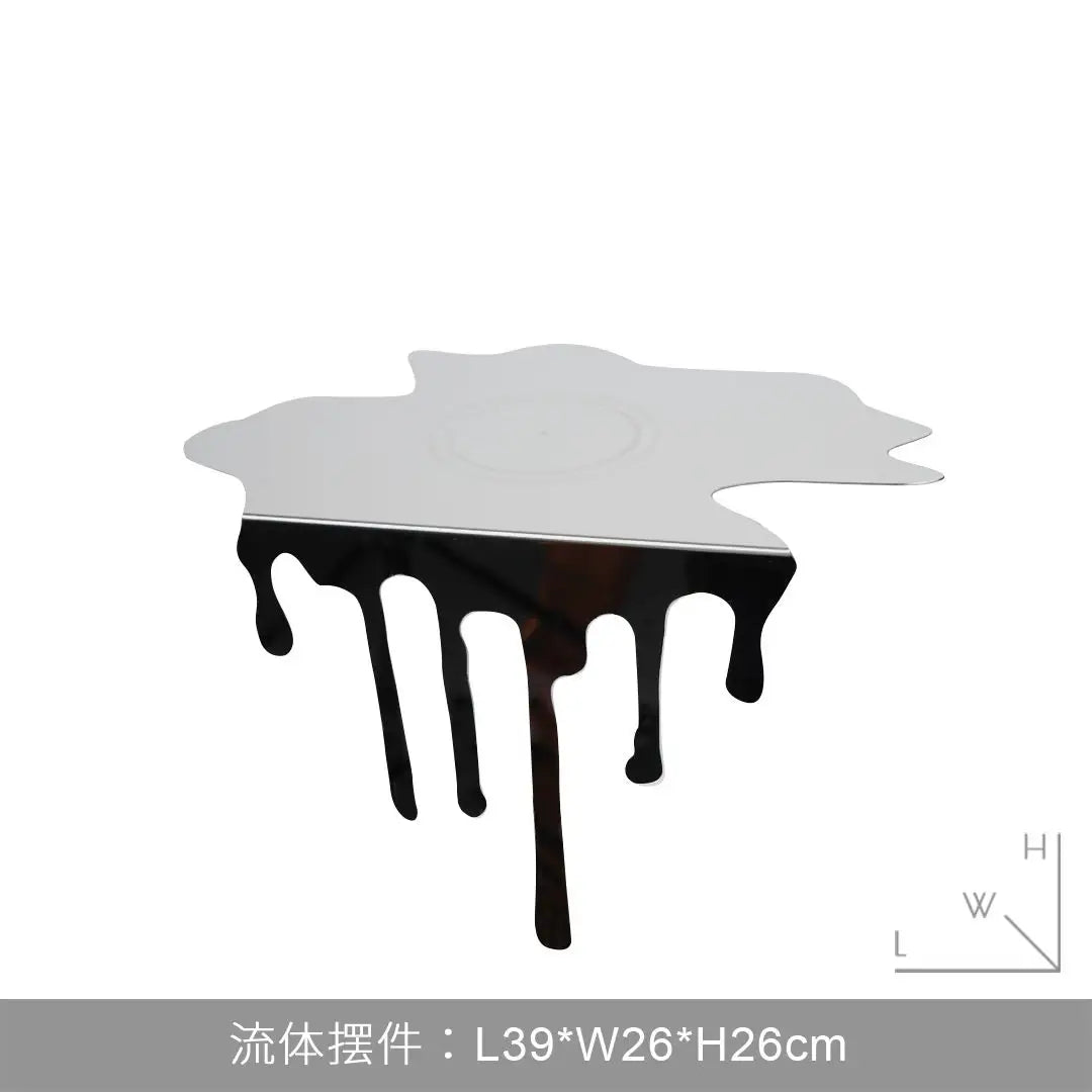 Modern simple stainless steel water drop reflection decoration living room porch office study soft decoration room decor Oasis Select