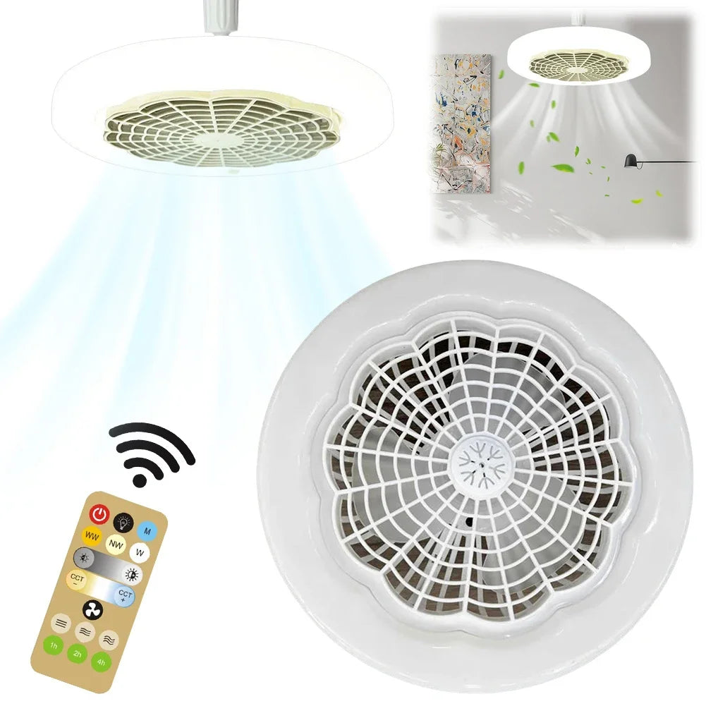 E27 Socket Ceiling Fan Light | Remote, 3 Speeds, Dimmable LED Ceiling Fan Light Oasis Select