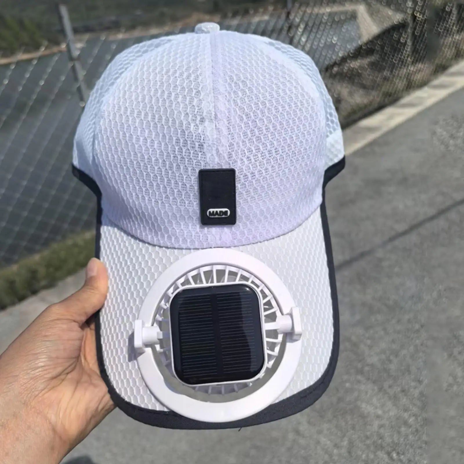 Summer Sunhat with Solar Fan Sun Block Baseball Hat with Solar Fan USB Charging Fan Outdoor Sunhats Sunscreen Sunshade Hats Oasis Select