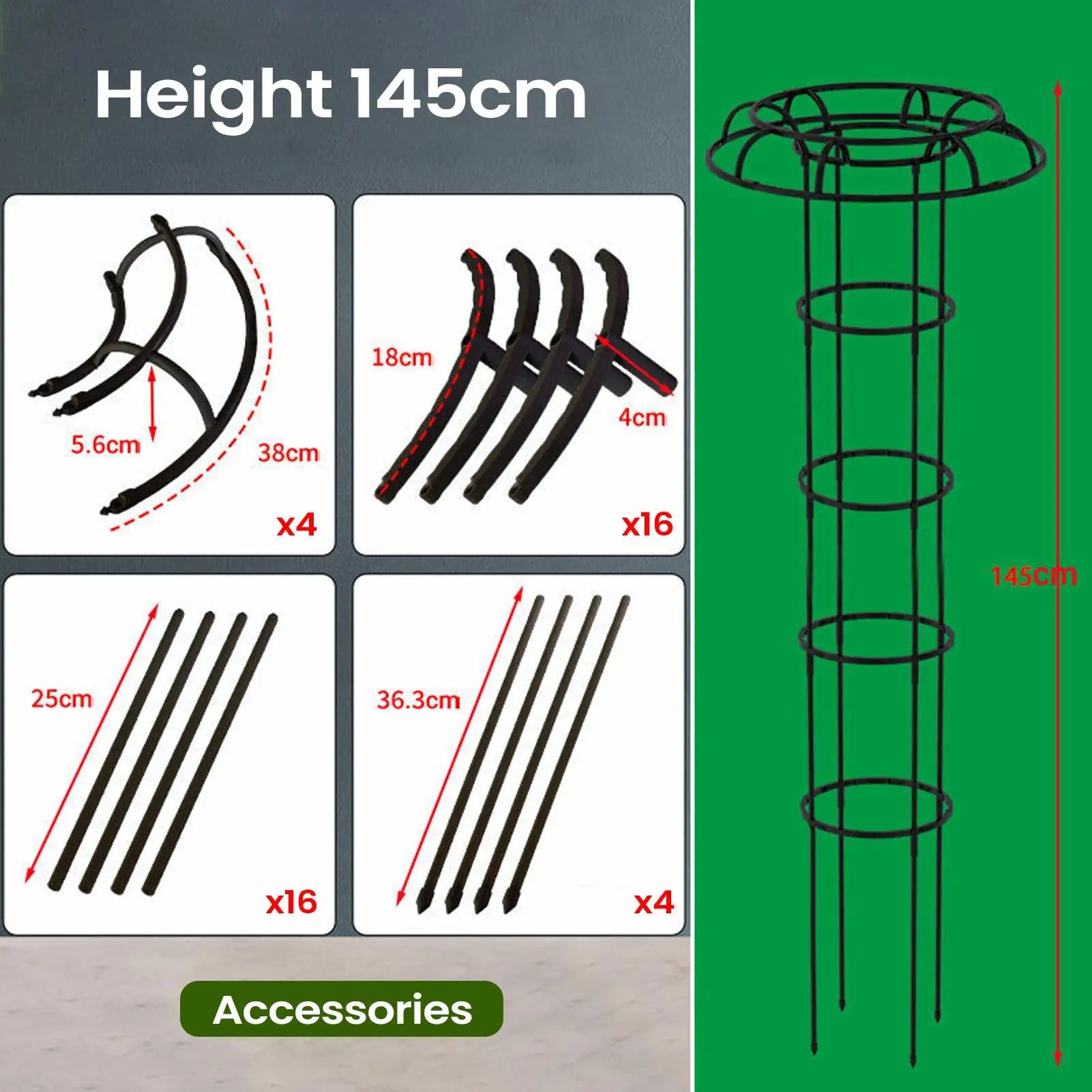 Garden Trellis Umbrella Tower Plant Trellis For Climbing Plants Trellis Support DIY Climbing Trellis Flower Pots Supports Oasis Select