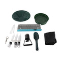 12 Inch Gold Panning Trough Aluminum Alloy Portable Sluice Box Prospecting Pan and Sieve Kit Drawstring Backpack Oasis Select MULTI