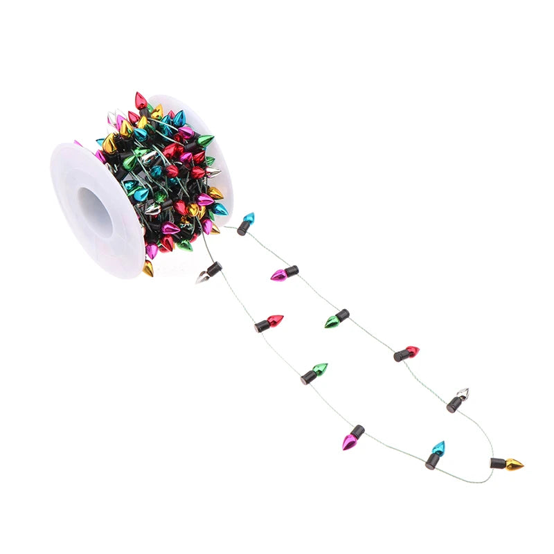 5M/roll Colorful Bulbs String Garland Christmas Home Decorations Xmas Tree Ornaments Navidad New Year Gift DIY Dollhouse Not LED Oasis Select