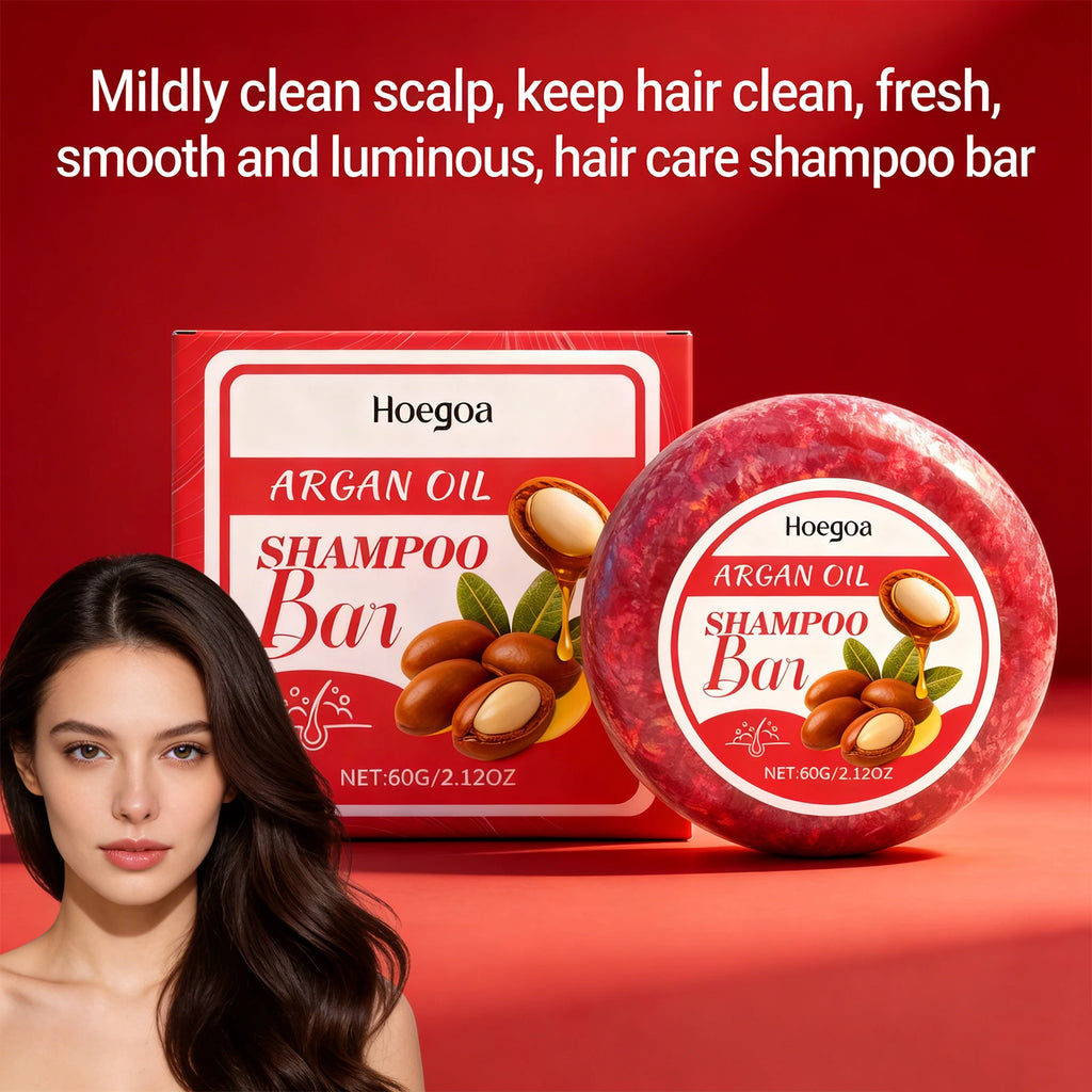 Argan Oil Shampoo Bar Gently Clean the Scalp Anti Hair Loss Oil Control Refreshing Strengthen Hair Roots Reduce Hair Split Ends Oasis Select
