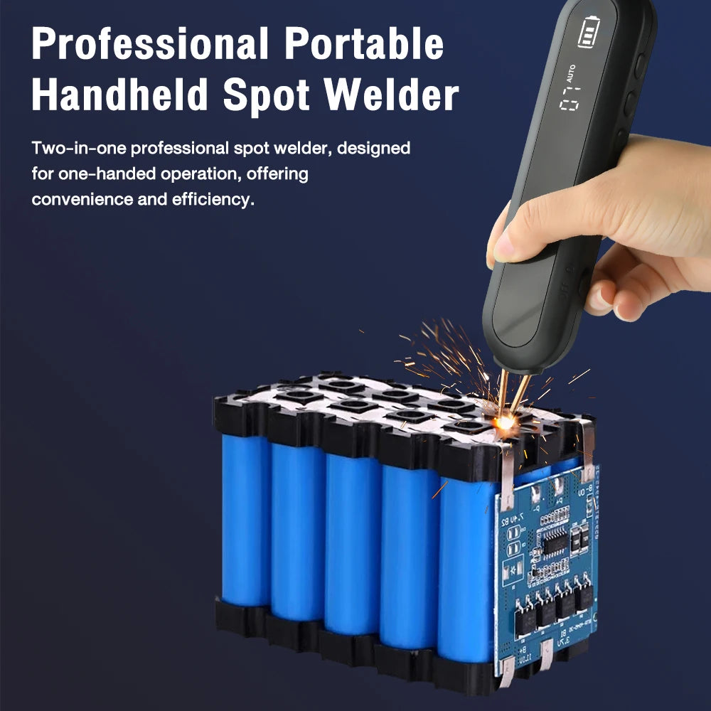 Portable Spot Welding Machine 18650 Battery 12 Power Levels & 9 LED Brightness Handheld Nickel Strip Welder 800A Oasis Select