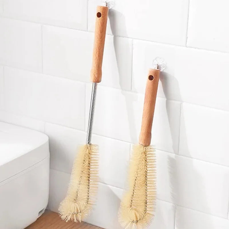 Wooden Bottle Cleaning Brush with Long Handle - Glass Scrubber for Stainless Steel Drink Bottles, Kitchen Tools,Cleaning Tools Oasis Select