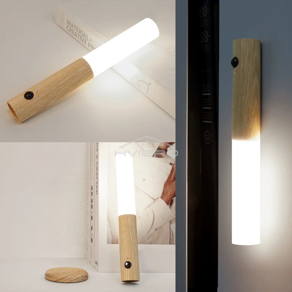 HVIERO Motion Sensor LED Night Light | USB Rechargeable Wall Lamp