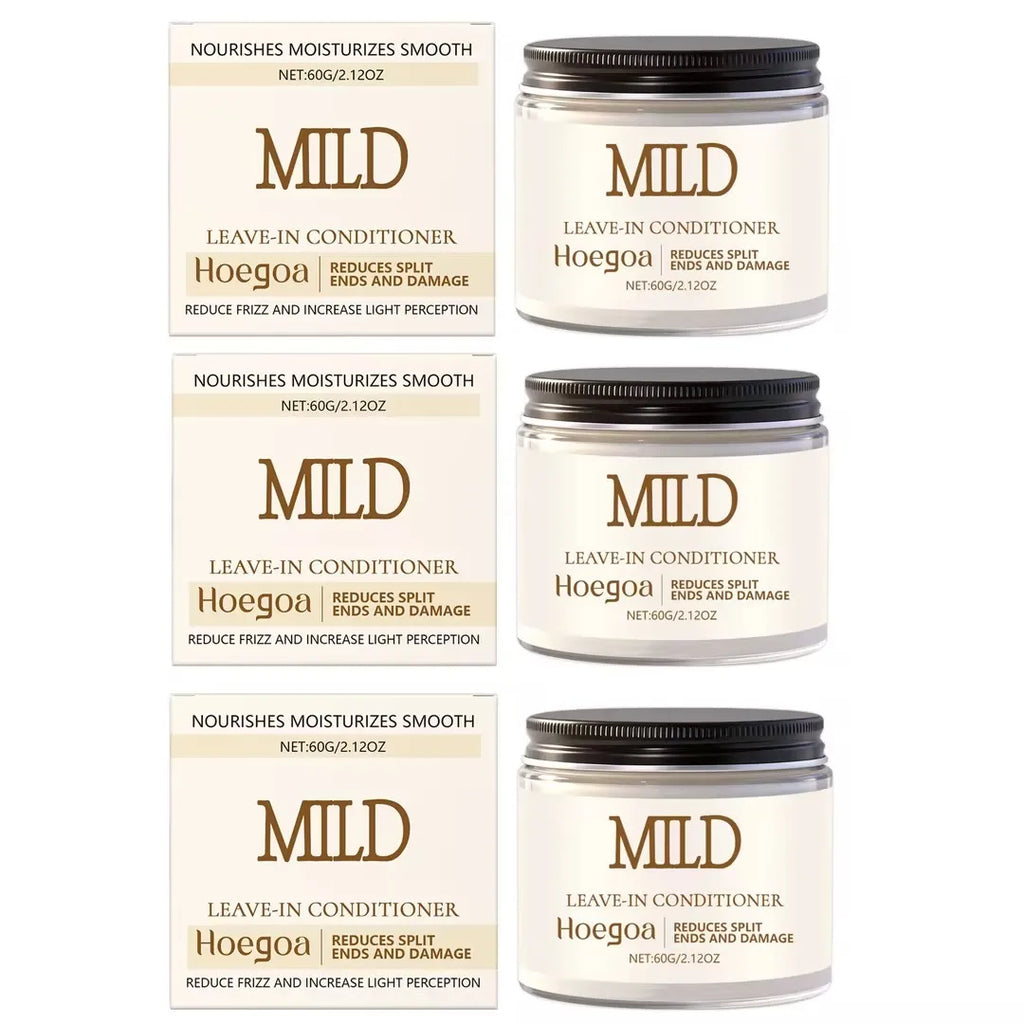 Hydrating Leave-In Hair Cream Nourish Frizzy Lasting Softness Moisturize Non-Greasy Easy To Use Lightweight No-Wash Conditioner Oasis Select 60g x3 boxed