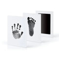 Newborn Baby DIY Hand And Footprint Kit Ink Pads Photo Frame Handprint Toddlers Souvenir Accessories Safe Clean Baby Shower Gift Oasis Select Black