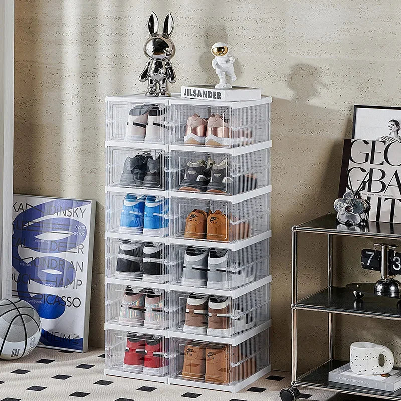 shoe box, use simple multi-layer shoe cabinet shelf for household storage, dustproof and transparent storage cabinet pull it. Oasis Select