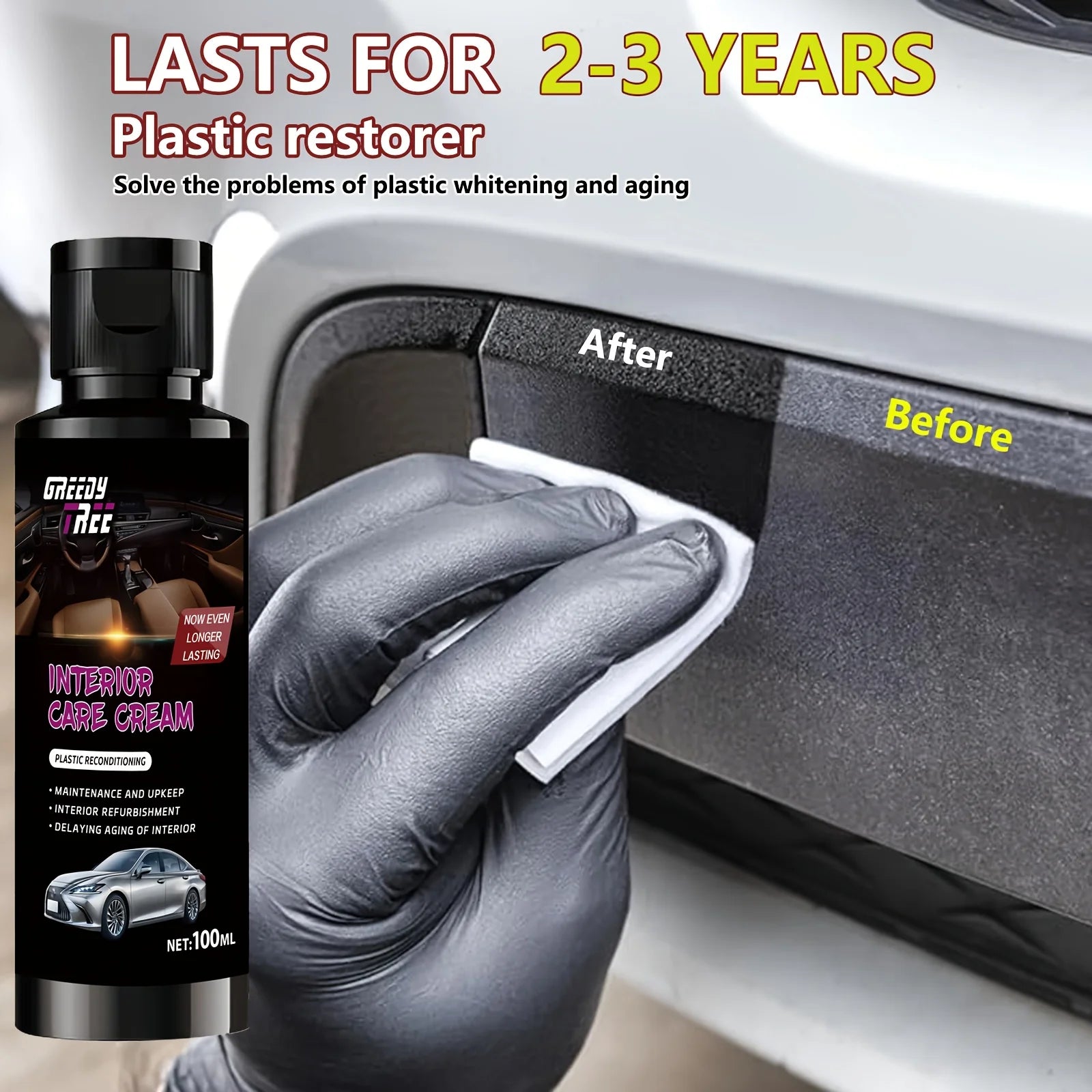 Revivebee Plastic Restorer – Car Trim & Rubber Care 3.38 oz