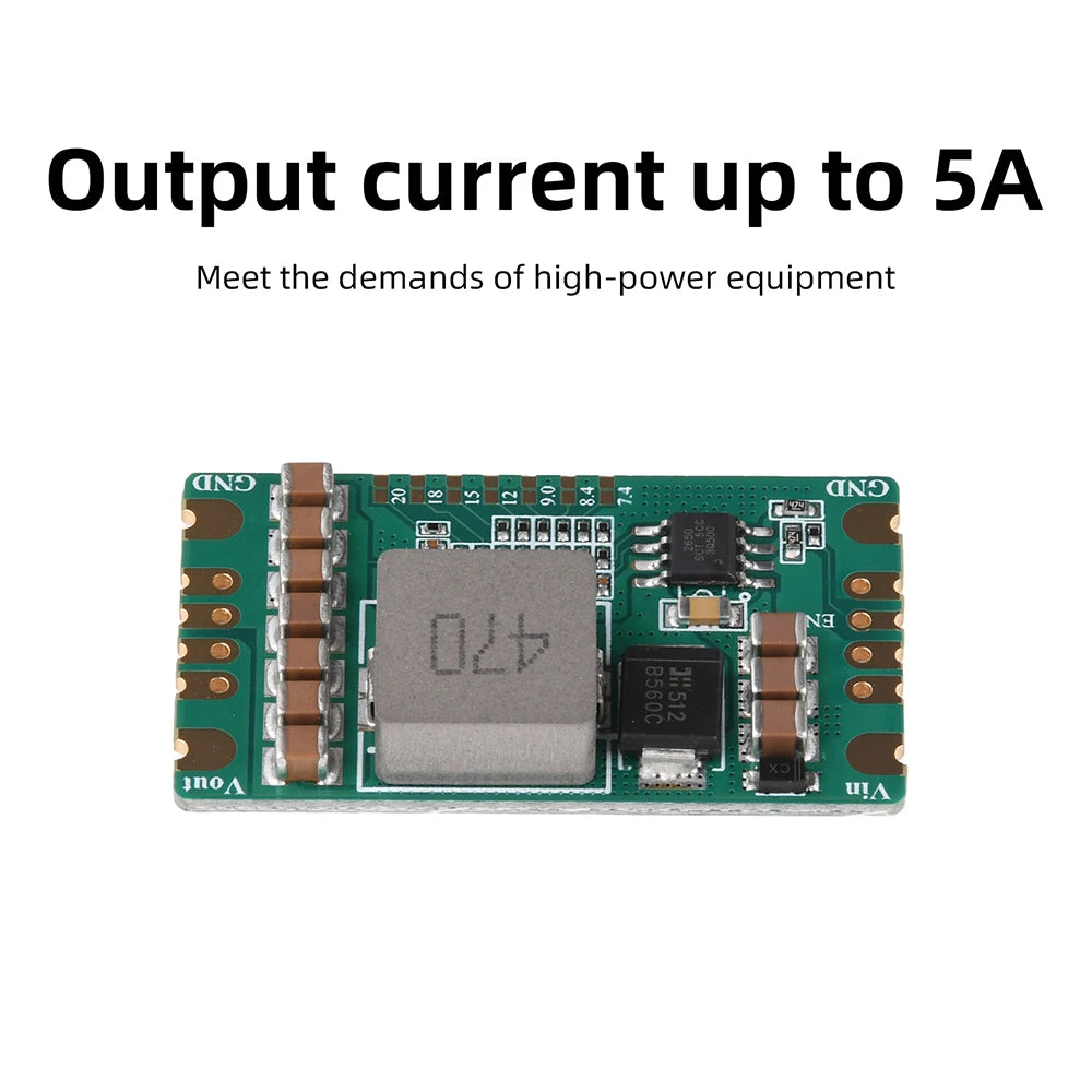B560C 5A Step down Power Module Mini DC-DC Buck Converter Volt Regulator 5V-60V to 7.4V 8.4V 5/9/12/15/18/20V Adjustable Output Oasis Select