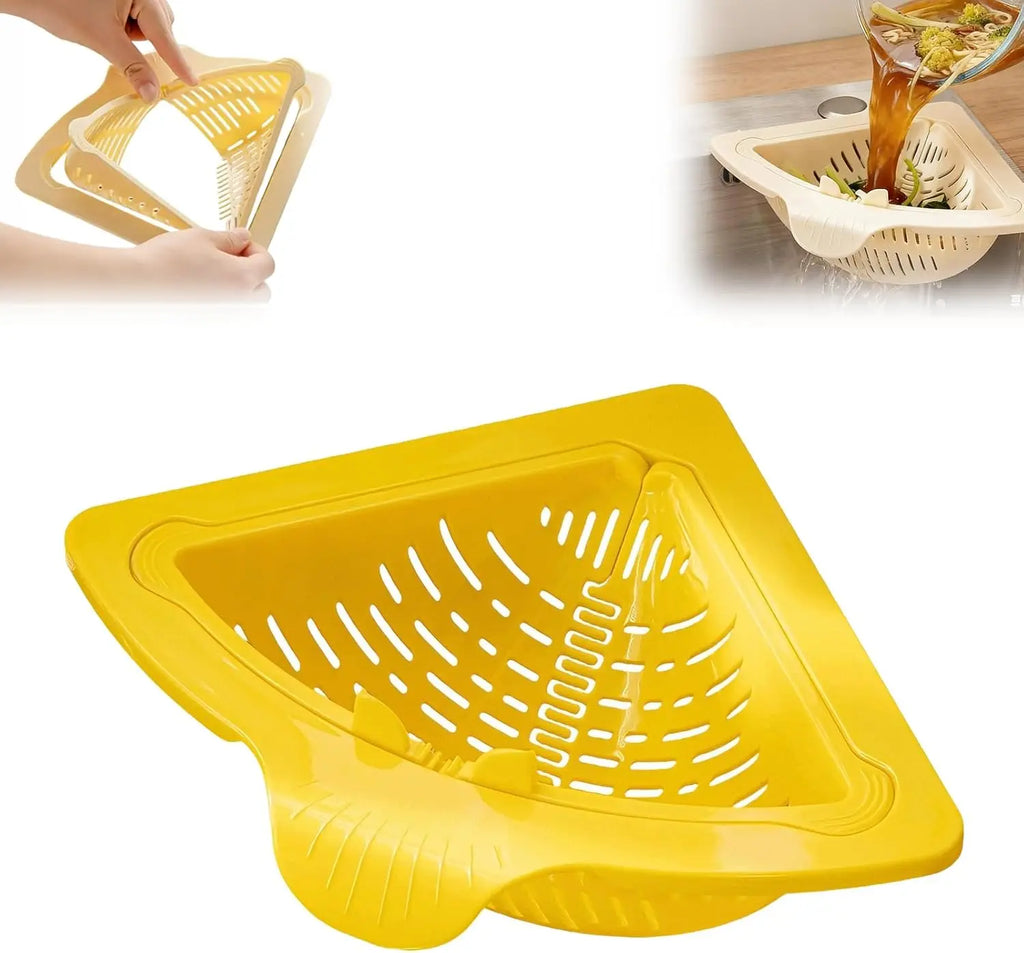 Magnetic Triangle Sink Drain Basket & Corner Strainer