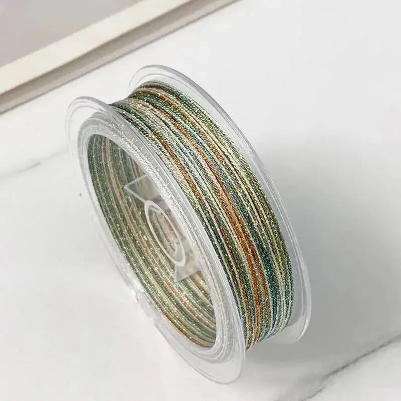 0.4MM Segment Dyed Starry Sky Thread 6-Strand Gradient Woven Rope DIY Bracelet Necklace Woven Iridescent Color Thread Oasis Select C48 0.4mm 50m