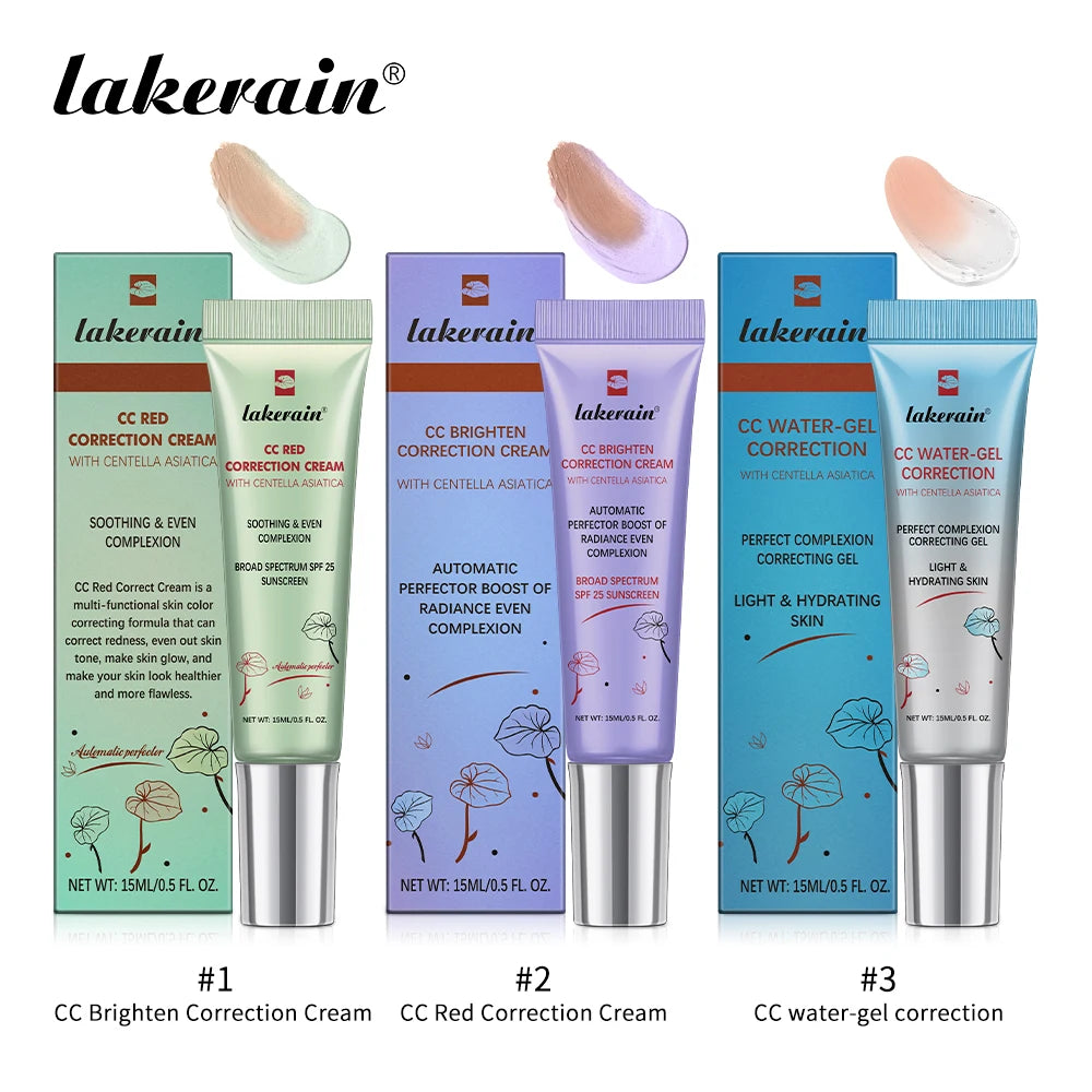 CC Red Correction Cream Liquid-Based Full Coverage Cream Waterproof Long-Lasting Correct Redness Foundation Korean Face Cosmetic Oasis Select