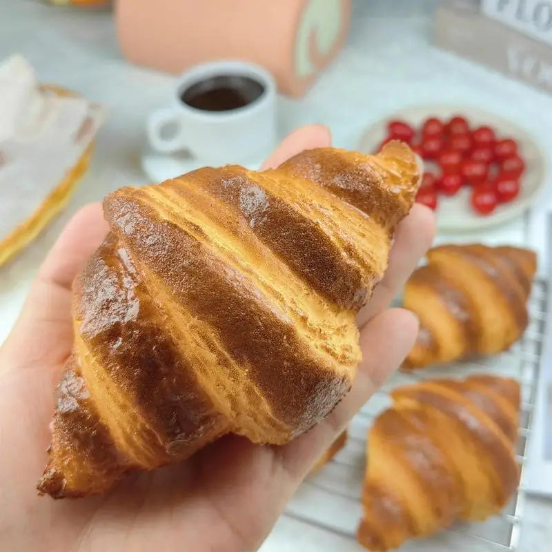 Artificial Croissant Bread for Decoration Artificial Croissant Look Food Model Home Kitchen Desk Window Shops Sample Display Oasis Select A
