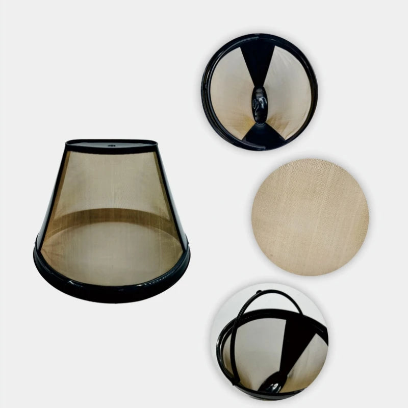 1/3pcs Cone Shape Permanent Coffee Filter Mesh Basket Stainless Steel Reusable Kitchen Coffeeware Coffee Filters Tea Brewer Oasis Select