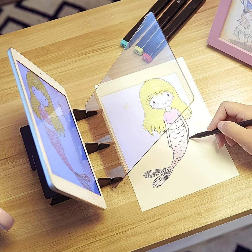 Portable Optical Drawing Projector Sketch Board Plastic Projection Copying Drawing Tool for Artists Smartphone Tablet Compatible Oasis Select