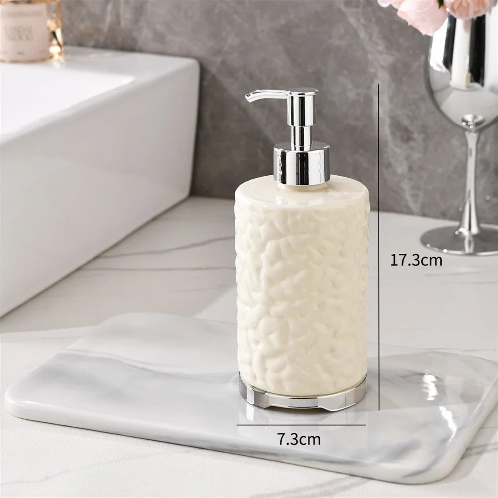550ml Cheese Pattern Refillable Pump Dispenser Bottle