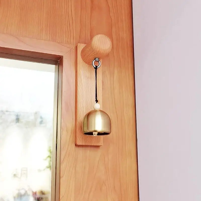 Japanese - Style Wooden & Brass Door Chime - Shop Entry Alert, Dopamine Decor, Opening Gift Oasis Select Oval solid wood 3.9 1PCS