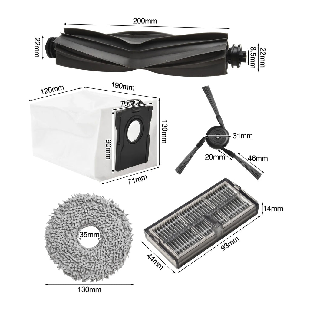 Home Cleaning Robotic Vacuum Accessories Dust Bag For Vacuum Cleaner Filter Main Brush Filter Dust Capture Filter Oasis Select