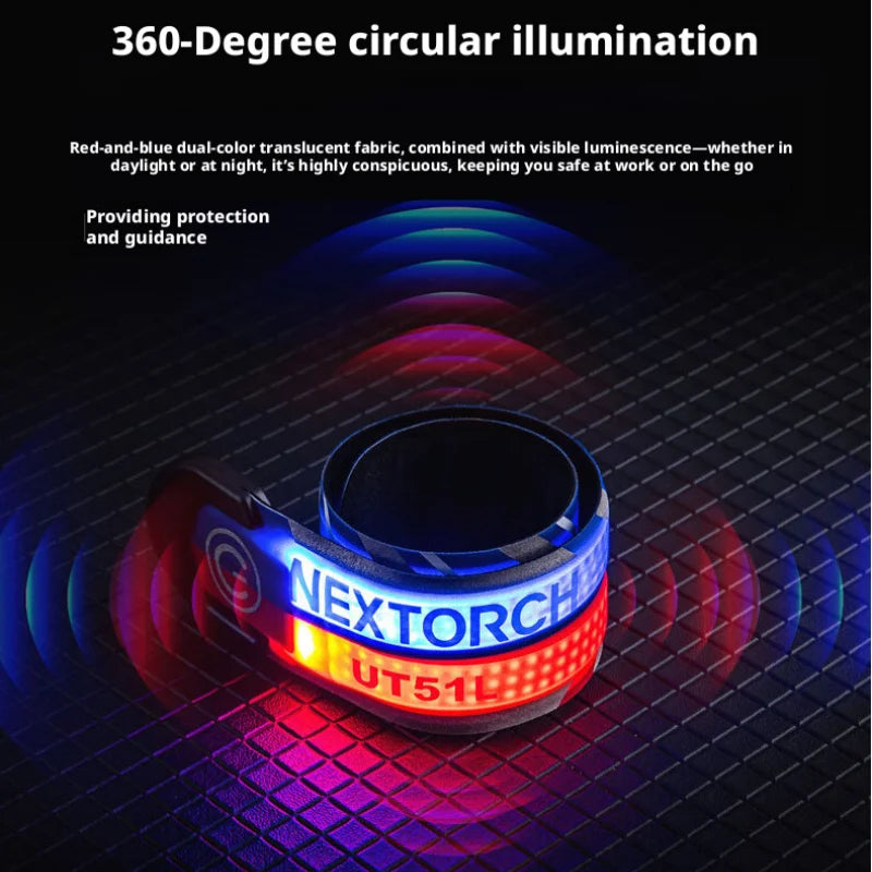 SHINEKNOT LED Flashing Safety Wristband | Night Running Light