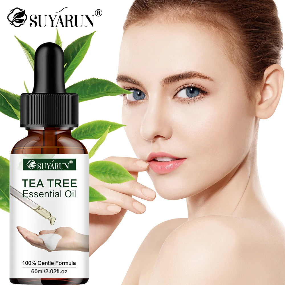 SUYARUN Tea Tree Oil Serum - Natural Moisturizing & Soothing Face Care for Clear, Hydrated Skin. Oasis Select